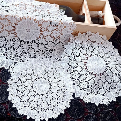 Floral Lace Crochet Table Coaster