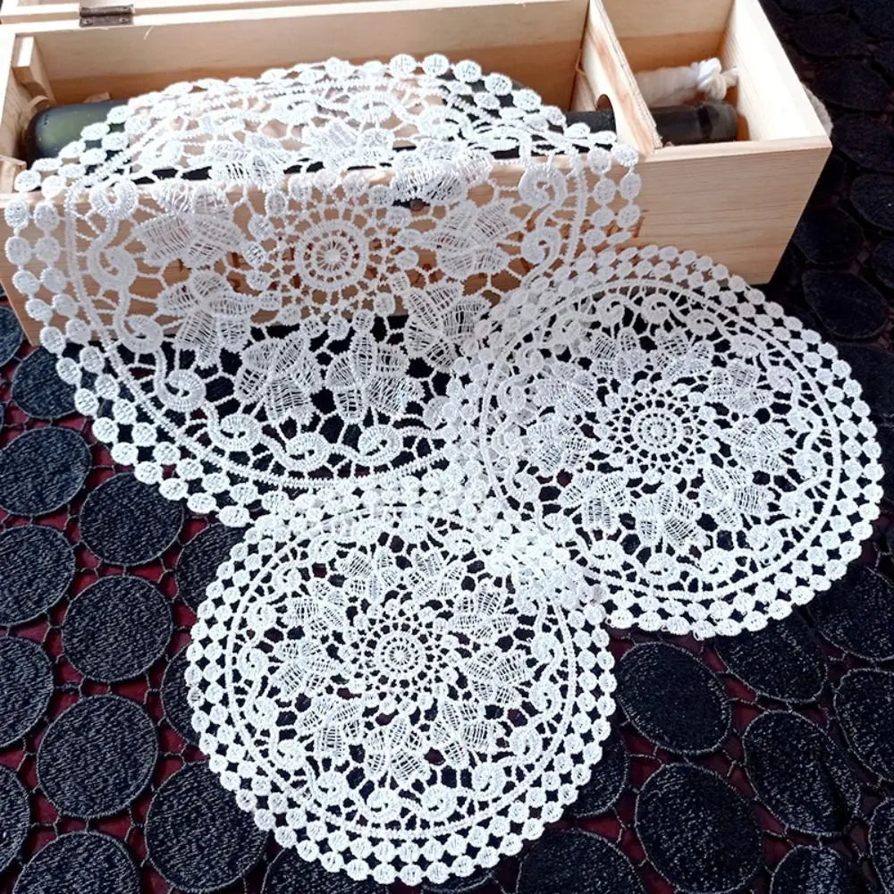Floral Lace Crochet Table Coaster