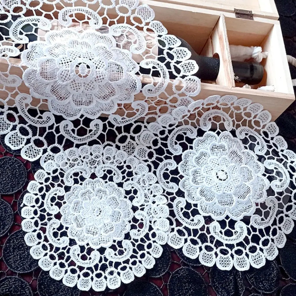 Floral Lace Crochet Table Coaster