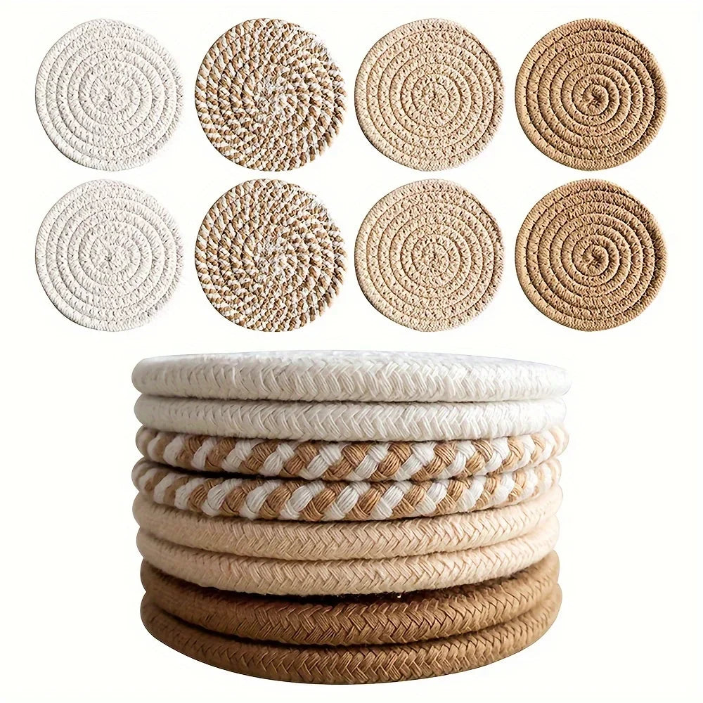 Minimalist Cotton Drink Coaster Set