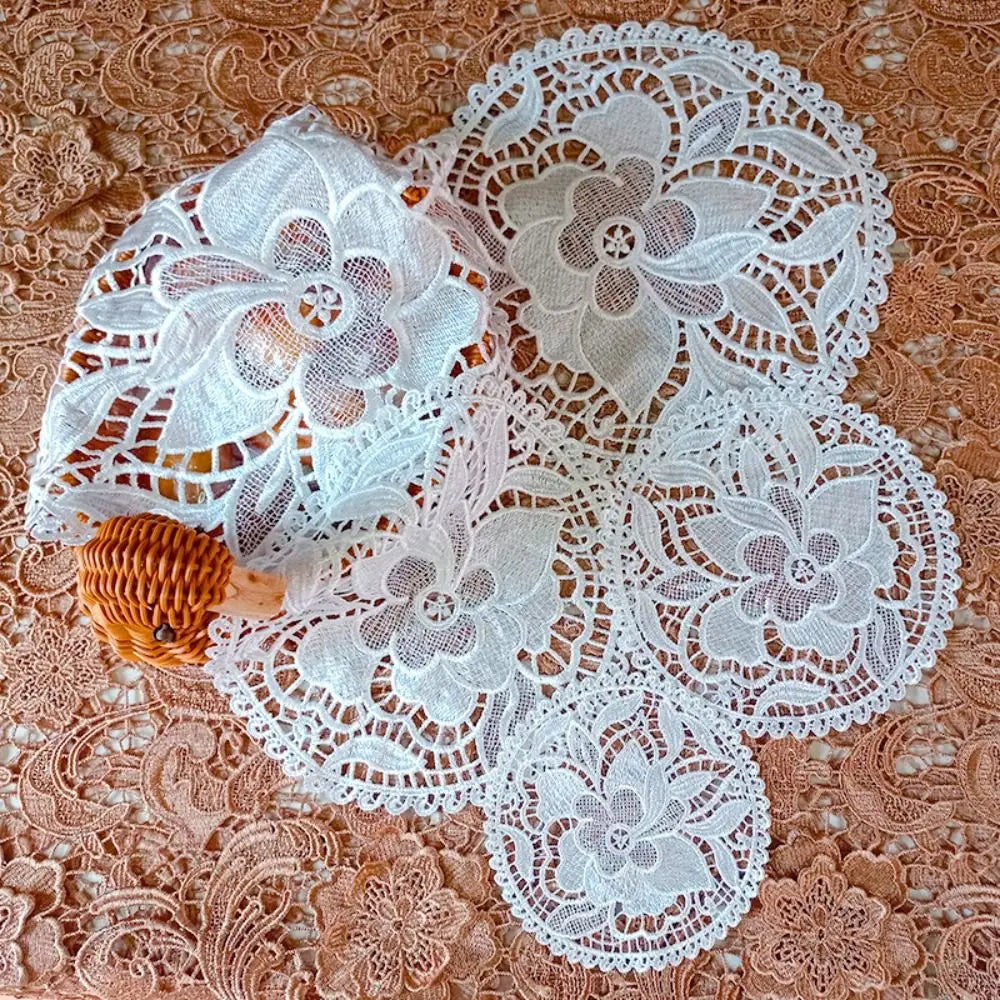 Floral Lace Crochet Table Coaster