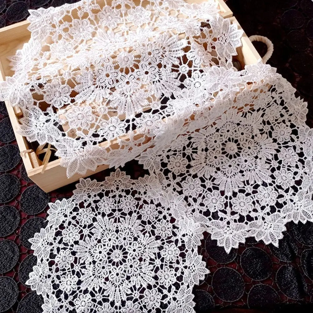Floral Lace Crochet Table Coaster