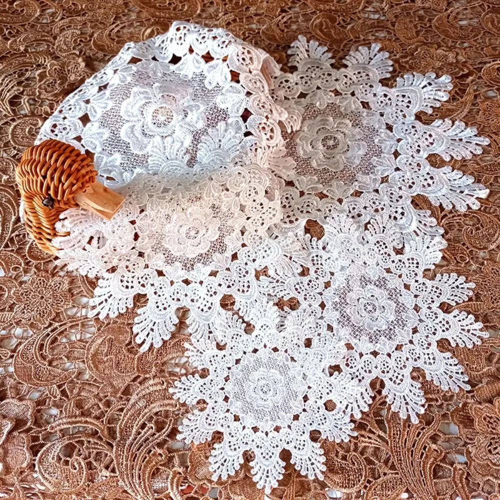 Floral Lace Crochet Table Coaster